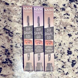New NYX Professional Makeup. Taupe Brow Pomade. Dip, Shape, Go! Set of 3 Lot